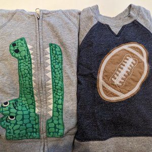 Two Gymboree Applique Sweatshirts, 2t, good condition